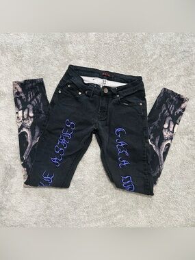 Gala Original “Departure” Denim Jeans Black/Purple Size 28